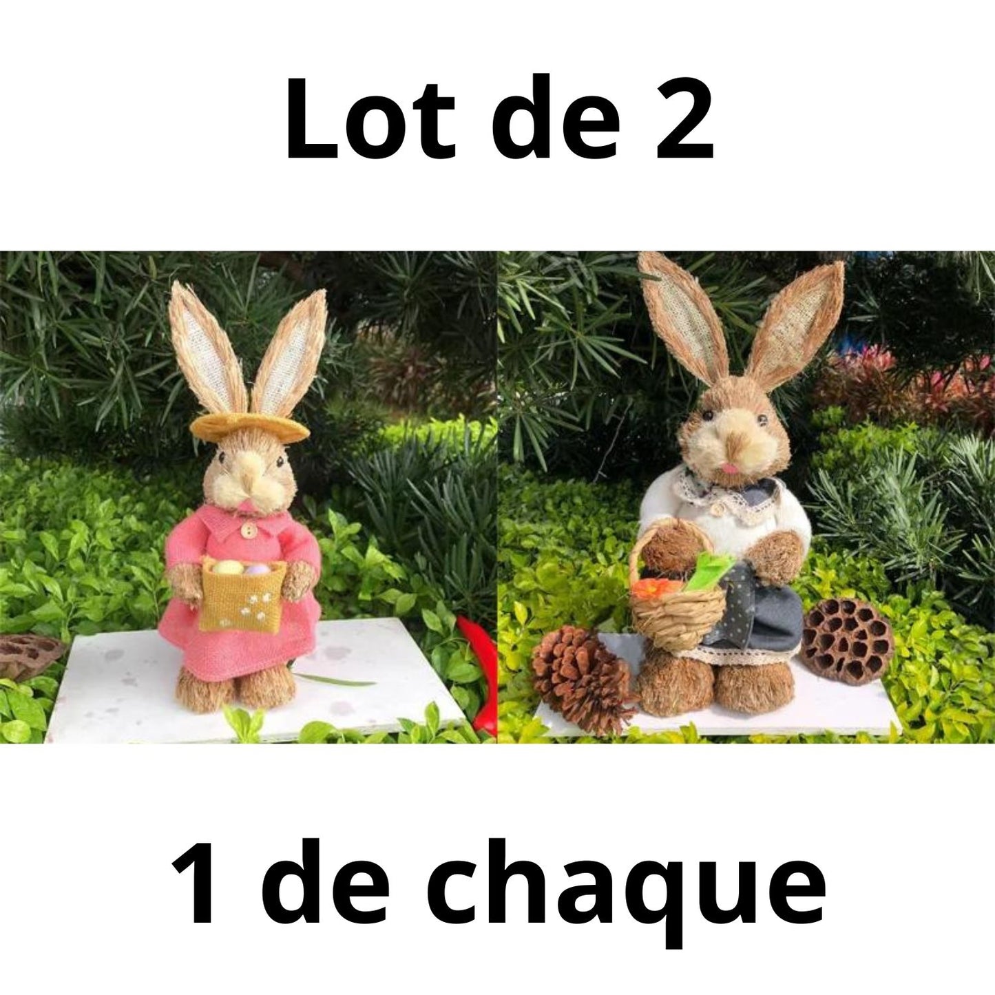 Lapin Décoration Jardin - Coeur de Paille