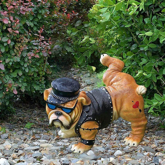 Nain de jardin - Chien Biker